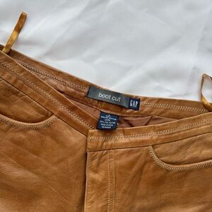VINTAGE GAP Boot Cut Tan Trousers genuine leather